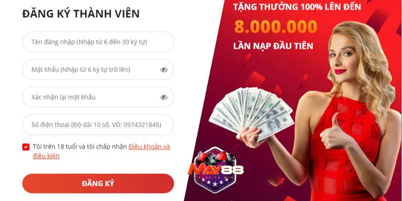 Hướng dẫn đăng ký May88 chuẩn nhất