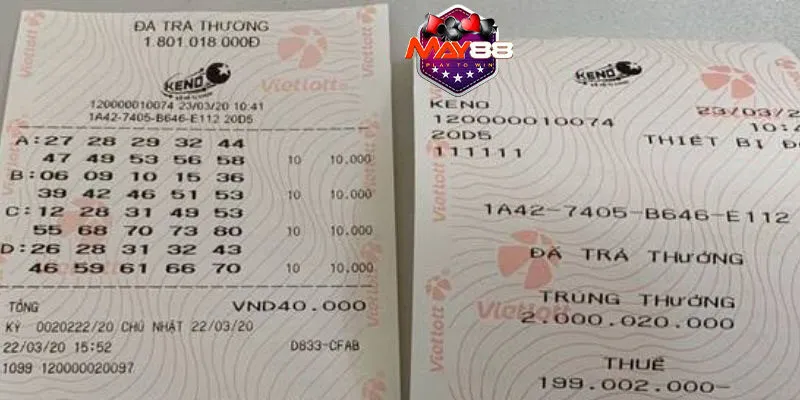 20 kết quả chia thành 2 dãy